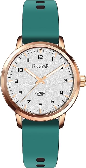 710RdpZLRvL._AC_SY695_ Fashion Quartz Wrist Watch, Waterproof Analog Display, Rubber Silicone Bands, Easy Read Dial, Casual Sport Style Minimalist Watch for Women Ladies Teachers Students