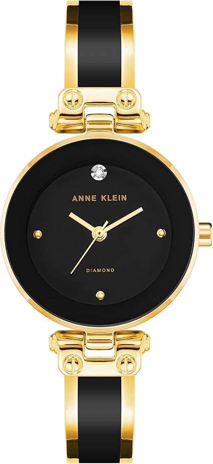 71QDsaFZF9L._AC_SX425_ Anne Klein Women's Genuine Diamond Dial Bangle Watch